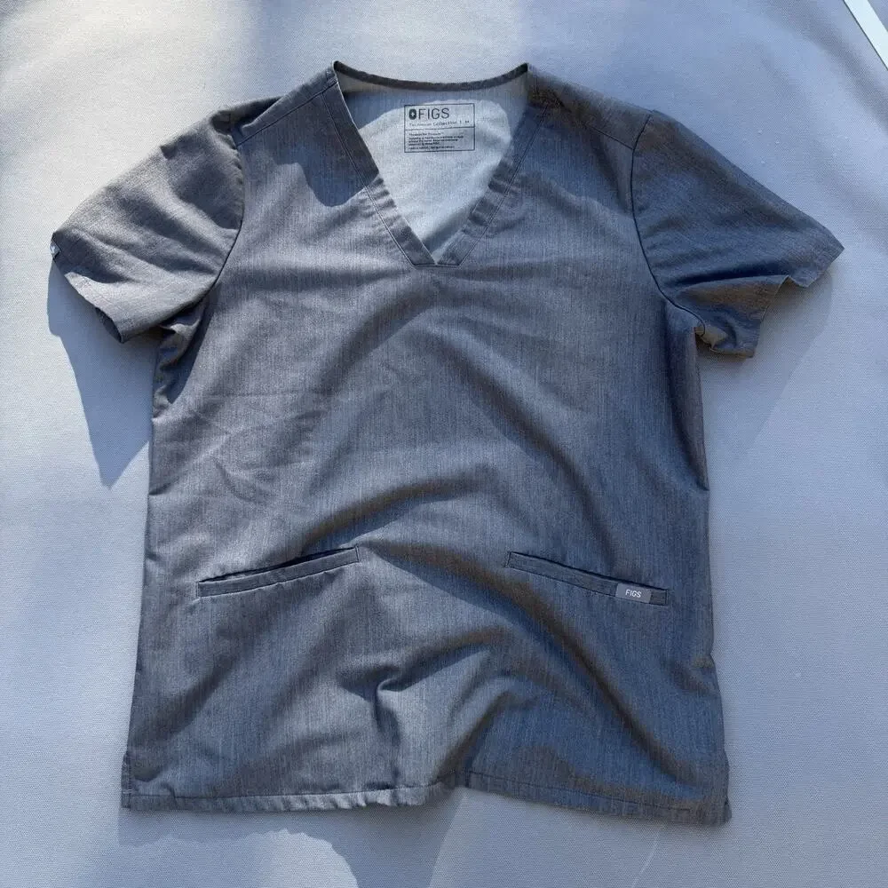 FIGS Graphite Grey Scrubs Lot Men M Casma 3-Pocket Tops Pants 7 Pc Set